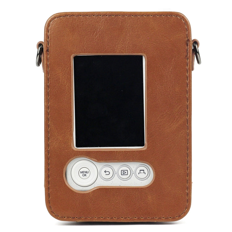 Full Body Camera Retro PU Leather Case Bag with Strap for FUJIFILM instax mini Liplay (Brown) by bashfashion