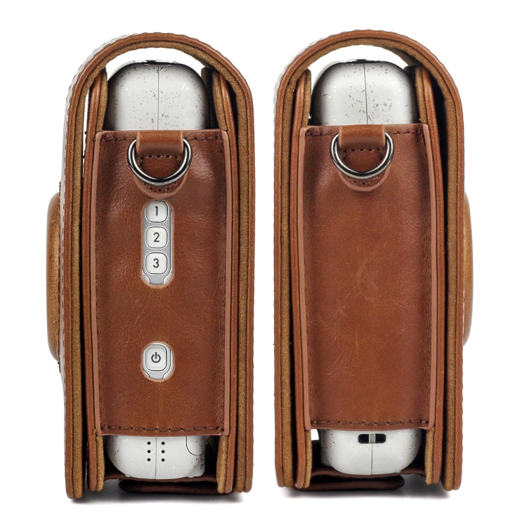 Full Body Camera Retro PU Leather Case Bag with Strap for FUJIFILM instax mini Liplay (Brown) by bashfashion