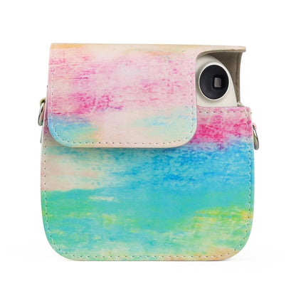 Oil Paint Full Body PU Leather Case Camera Bag with Strap for FUJIFILM instax mini 7+ by bashfashion