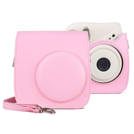 Retro Full Body PU Leather Case Camera Bag with Strap for FUJIFILM instax mini 7+ (Pink) by bashfashion