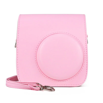Retro Full Body PU Leather Case Camera Bag with Strap for FUJIFILM instax mini 7+ (Pink) by bashfashion
