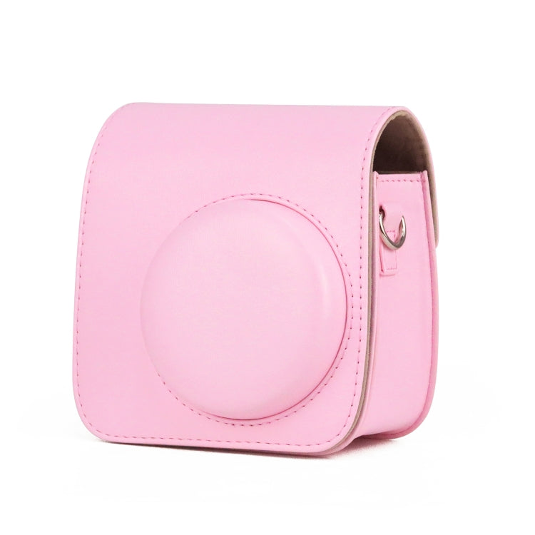 Retro Full Body PU Leather Case Camera Bag with Strap for FUJIFILM instax mini 7+ (Pink) by bashfashion