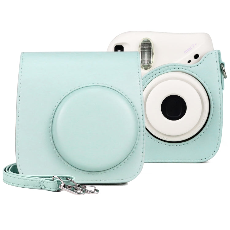 Retro Full Body PU Leather Case Camera Bag with Strap for FUJIFILM instax mini 7+ (Baby Blue) by bashfashion
