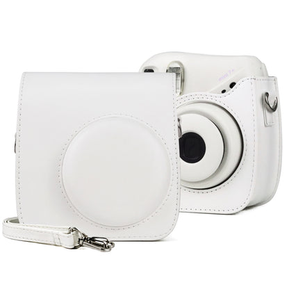 Retro Full Body PU Leather Case Camera Bag with Strap for FUJIFILM instax mini 7+ (White) by bashfashion
