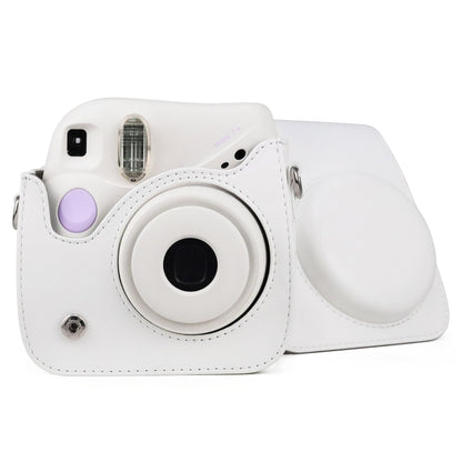 Retro Full Body PU Leather Case Camera Bag with Strap for FUJIFILM instax mini 7+ (White) by bashfashion
