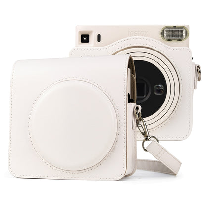 Full Body PU Leather Case Camera Bag with Strap for FUJIFILM instax Square SQ1 (White) by bashfashion