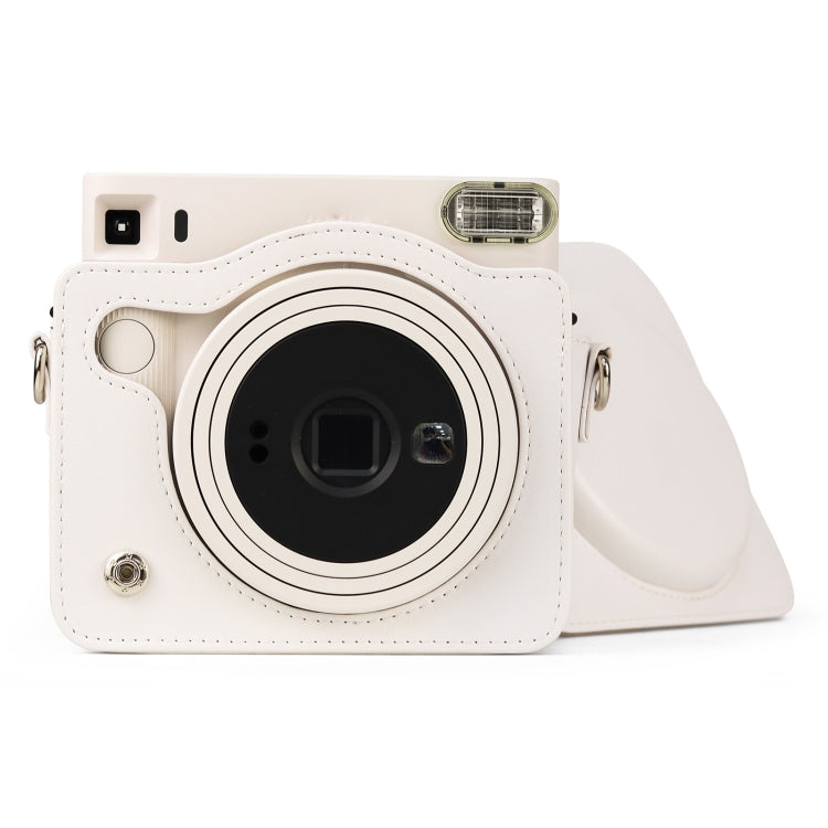 Full Body PU Leather Case Camera Bag with Strap for FUJIFILM instax Square SQ1 (White) by bashfashion