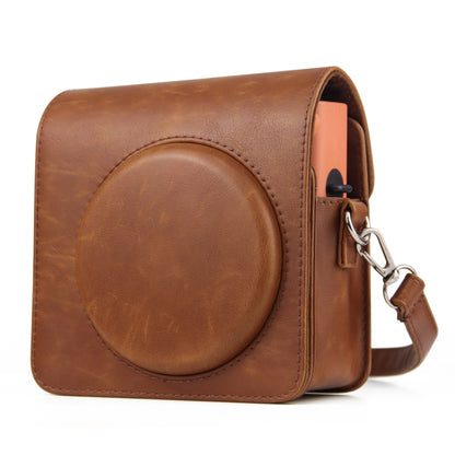 Full Body PU Leather Case Camera Bag with Strap for FUJIFILM instax Square SQ1 (Brown) by bashfashion