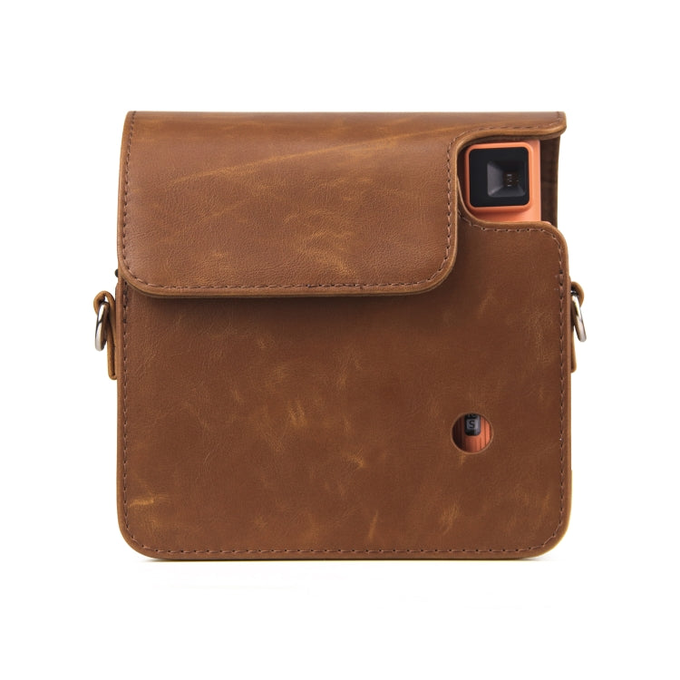 Full Body PU Leather Case Camera Bag with Strap for FUJIFILM instax Square SQ1 (Brown) by bashfashion