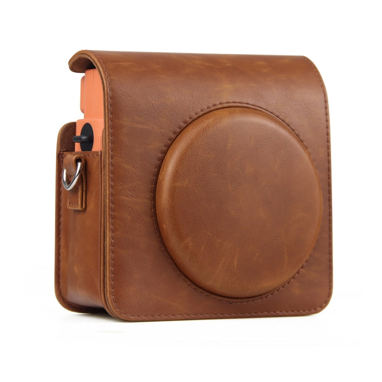 Full Body PU Leather Case Camera Bag with Strap for FUJIFILM instax Square SQ1 (Brown) by bashfashion