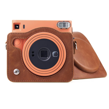 Full Body PU Leather Case Camera Bag with Strap for FUJIFILM instax Square SQ1 (Brown) by bashfashion