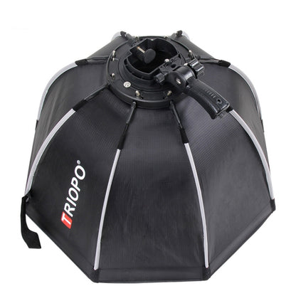 TRIOPO KS2-55 55cm Fast Loading Speedlite Flash Octagon Parabolic Softbox Diffuser (Black) by TRIOPO