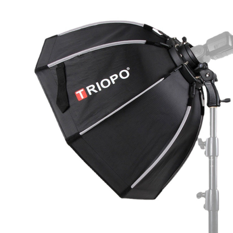 TRIOPO KS2-90 90cm Fast Loading Speedlite Flash Octagon Parabolic Softbox Diffuser (Black) by TRIOPO