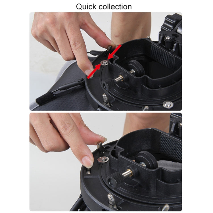 TRIOPO KS2-90 90cm Fast Loading Speedlite Flash Octagon Parabolic Softbox Diffuser (Black) by TRIOPO