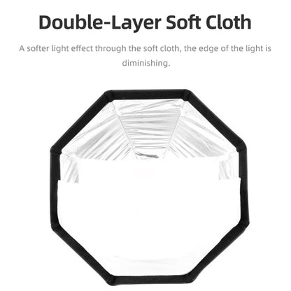 TRIOPO KX90 90cm Dome Speedlite Flash Octagon Parabolic Softbox Diffuser (Black) by TRIOPO