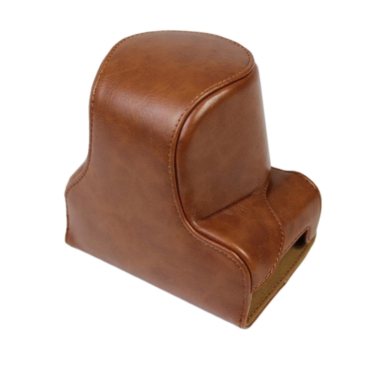 PU Leather Camera Full Body Case Bag with Strap for FUJIFILM X-A7 / X-A20 (15-55mm Lens) (Brown) by bashfashion