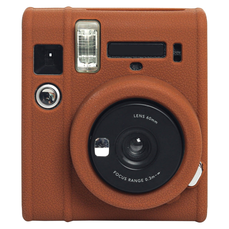 Soft Silicone Protective Case for Fujifilm Instax mini 40 (Brown) by bashfashion