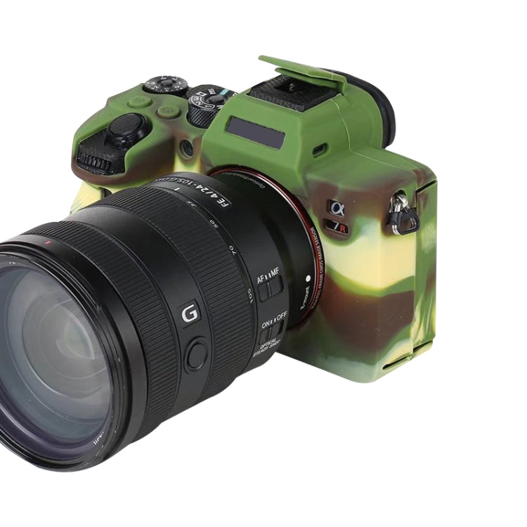 For Sony A7R4 Soft Silicone Protective Case(Camouflage) by bashfashion