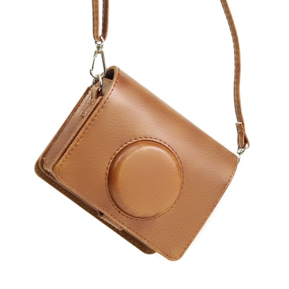 Retro Full Body Camera PU Leather Case Bag with Strap for FUJIFILM instax mini Evo(Brown) by bashfashion