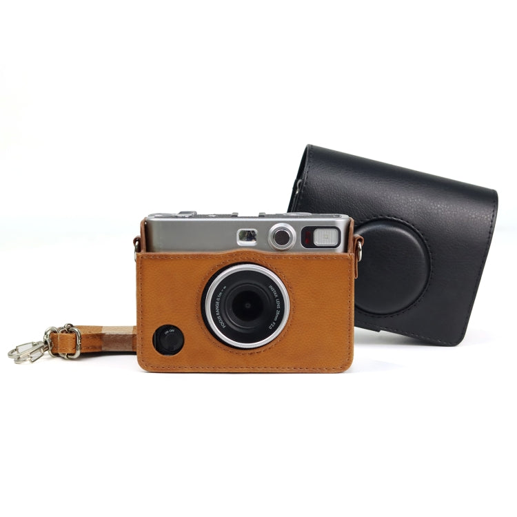 Retro Full Body Camera PU Leather Case Bag with Strap for FUJIFILM instax mini Evo(Brown) by bashfashion