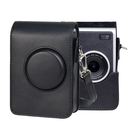 Vertical Full Body Camera PU Leather Case Bag with Strap for FUJIFILM instax mini Evo (Black) by bashfashion