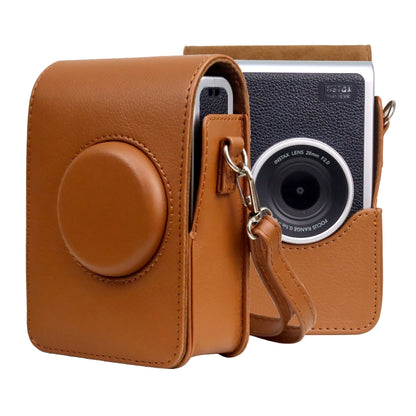 Vertical Full Body Camera PU Leather Case Bag with Strap for FUJIFILM instax mini Evo (Brown) by bashfashion
