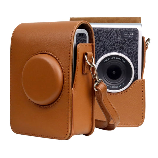 Vertical Full Body Camera PU Leather Case Bag with Strap for FUJIFILM instax mini Evo (Brown) by bashfashion
