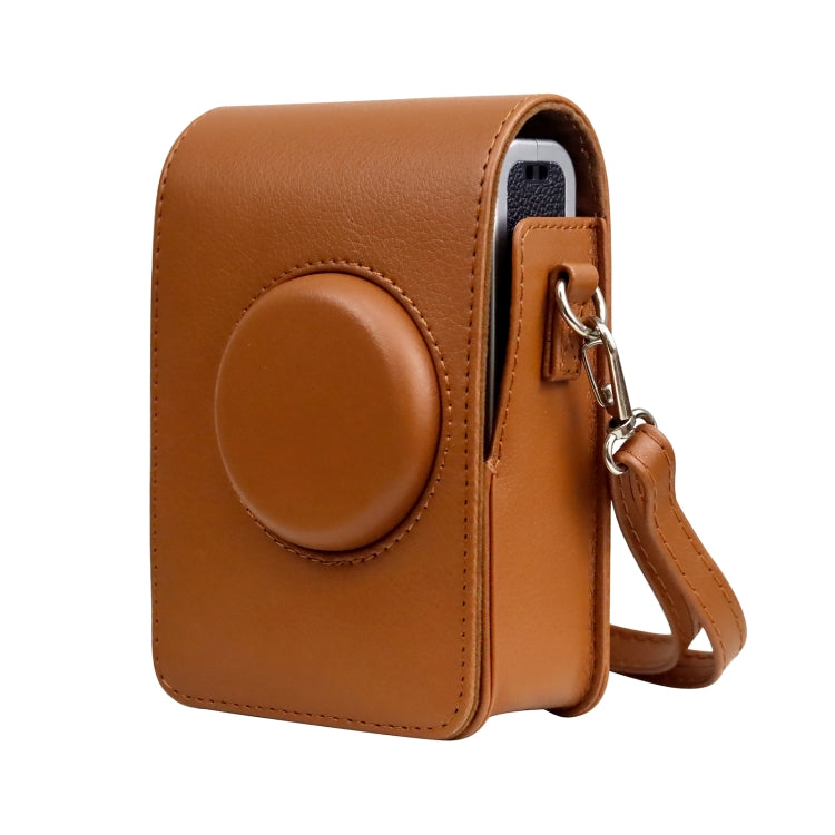 Vertical Full Body Camera PU Leather Case Bag with Strap for FUJIFILM instax mini Evo (Brown) by bashfashion