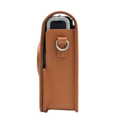 Vertical Full Body Camera PU Leather Case Bag with Strap for FUJIFILM instax mini Evo (Brown) by bashfashion