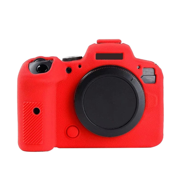 For Canon EOS R6 Litchi Texure Soft Silicone Case(Red) by bashfashion