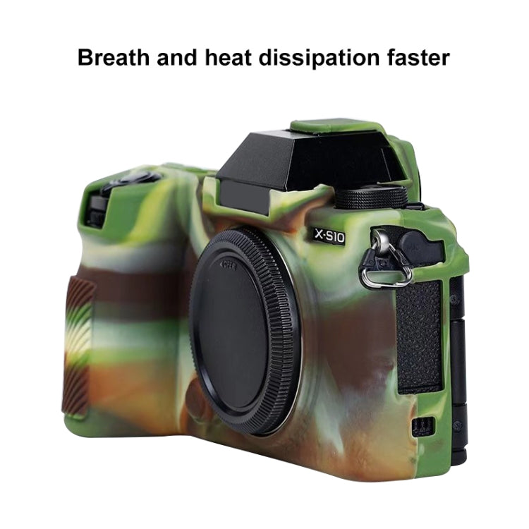 Soft Silicone Protective Case for FUJIFILM X-S10 (Camouflage) by bashfashion
