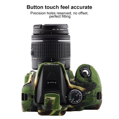 Soft Silicone Protective Case for Nikon D5300 (Camouflage) by bashfashion