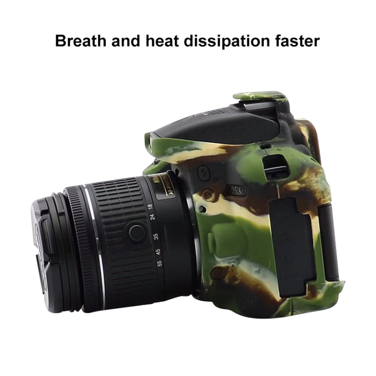 Soft Silicone Protective Case for Nikon D5300 (Camouflage) by bashfashion