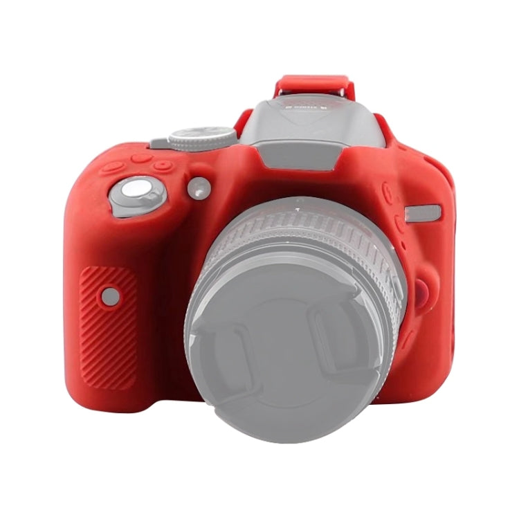 Soft Silicone Protective Case for Nikon D5300(Red) by bashfashion
