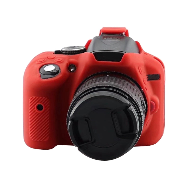 Soft Silicone Protective Case for Nikon D5300(Red) by bashfashion