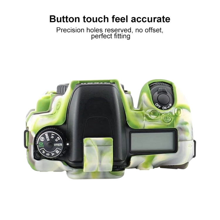 Soft Silicone Protective Case for Nikon D7500 (Camouflage) by bashfashion