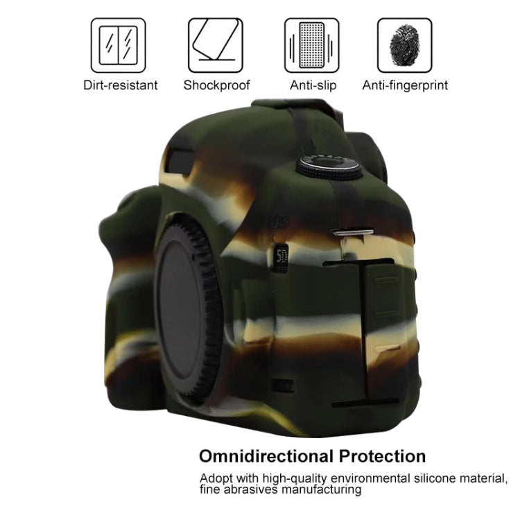 For Canon EOS 5D Mark II Soft Silicone Protective Case(Camouflage) by bashfashion