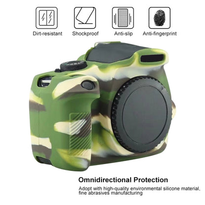 Soft Silicone Protective Case for Canon EOS 2000D (Camouflage) by bashfashion