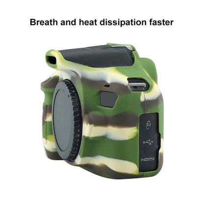 Soft Silicone Protective Case for Canon EOS 2000D (Camouflage) by bashfashion
