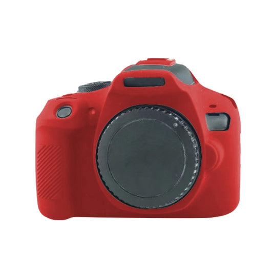 Soft Silicone Protective Case for Canon EOS 2000D (Red) by bashfashion