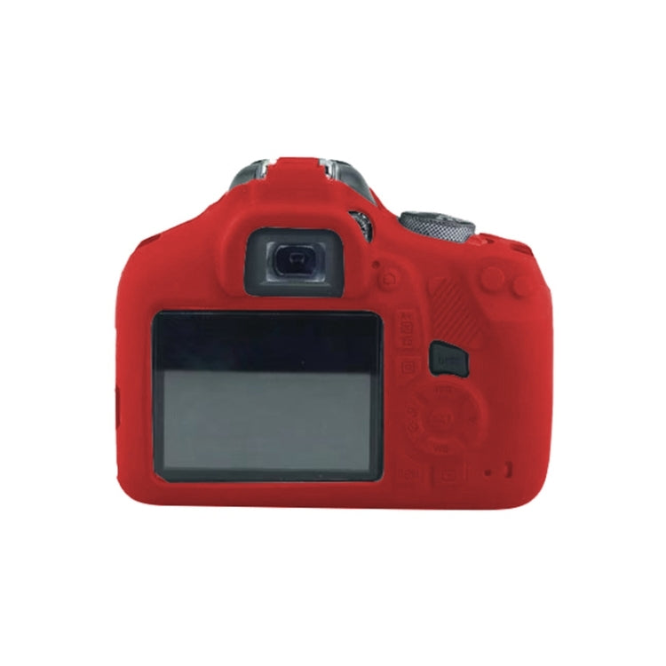 Soft Silicone Protective Case for Canon EOS 2000D (Red) by bashfashion