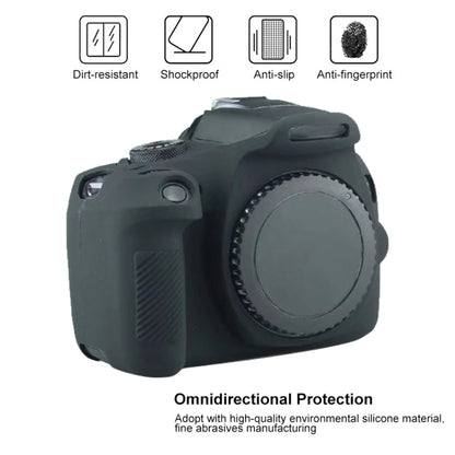 Soft Silicone Protective Case for Canon EOS 2000D (Black) by bashfashion