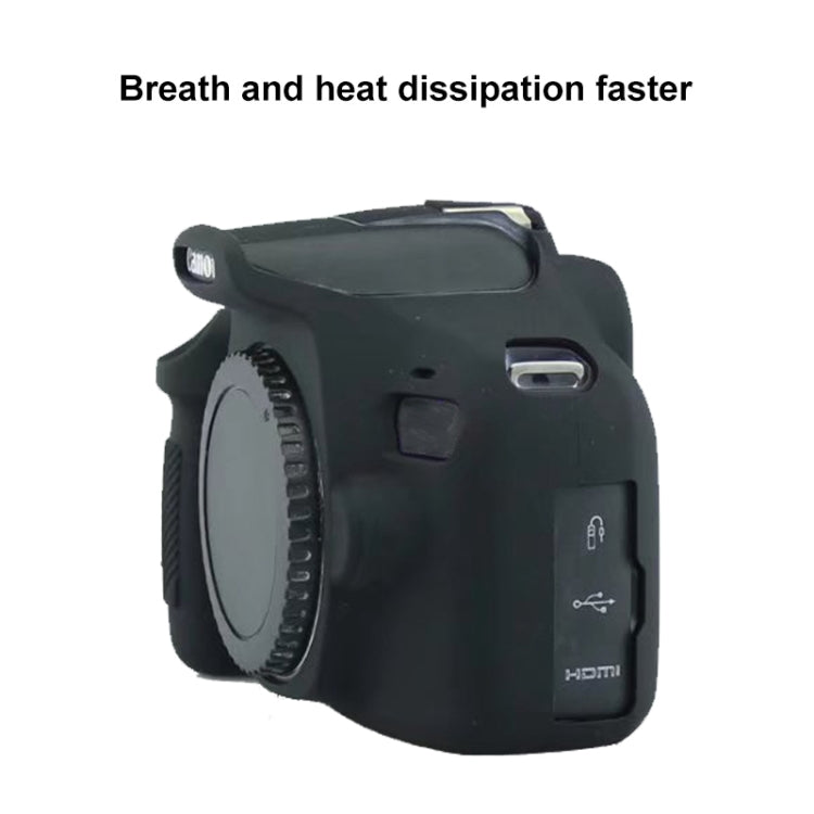Soft Silicone Protective Case for Canon EOS 2000D (Black) by bashfashion