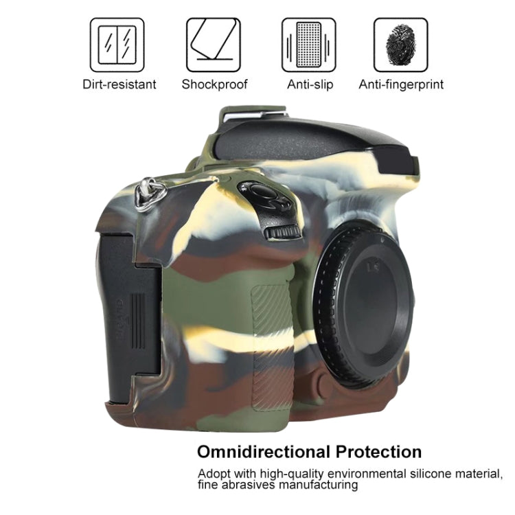 For Nikon D600 / D610 Soft Silicone Protective Case(Camouflage) by bashfashion