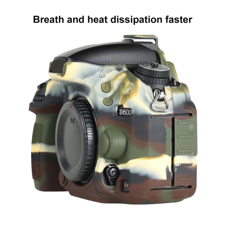 For Nikon D600 / D610 Soft Silicone Protective Case(Camouflage) by bashfashion