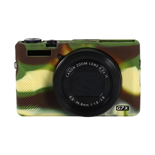 For Canon PowerShot G7 X Mark III / G7X III / G7X3 Soft Silicone Protective Case(Camouflage) by bashfashion
