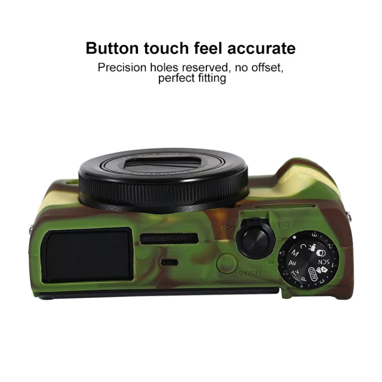 For Canon PowerShot G7 X Mark III / G7X III / G7X3 Soft Silicone Protective Case(Camouflage) by bashfashion