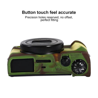 For Canon PowerShot G7 X Mark III / G7X III / G7X3 Soft Silicone Protective Case(Camouflage) by bashfashion