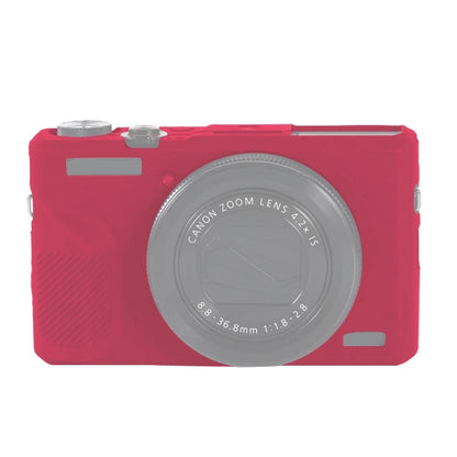 For Canon PowerShot G7 X Mark III / G7X III / G7X3 Soft Silicone Protective Case(Rose Red) by bashfashion