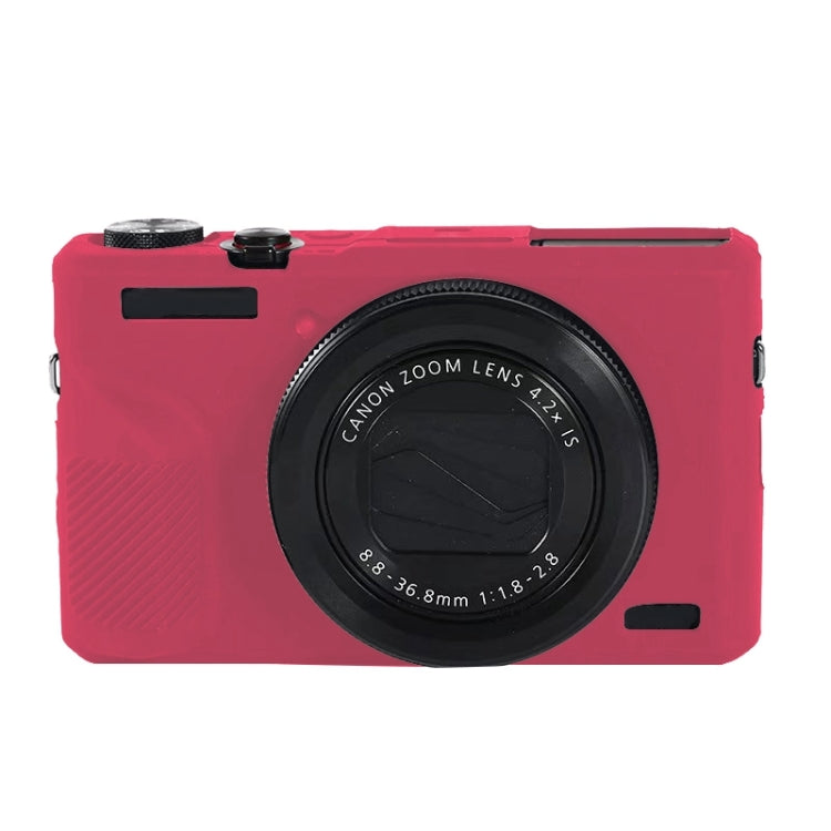 For Canon PowerShot G7 X Mark III / G7X III / G7X3 Soft Silicone Protective Case(Rose Red) by bashfashion
